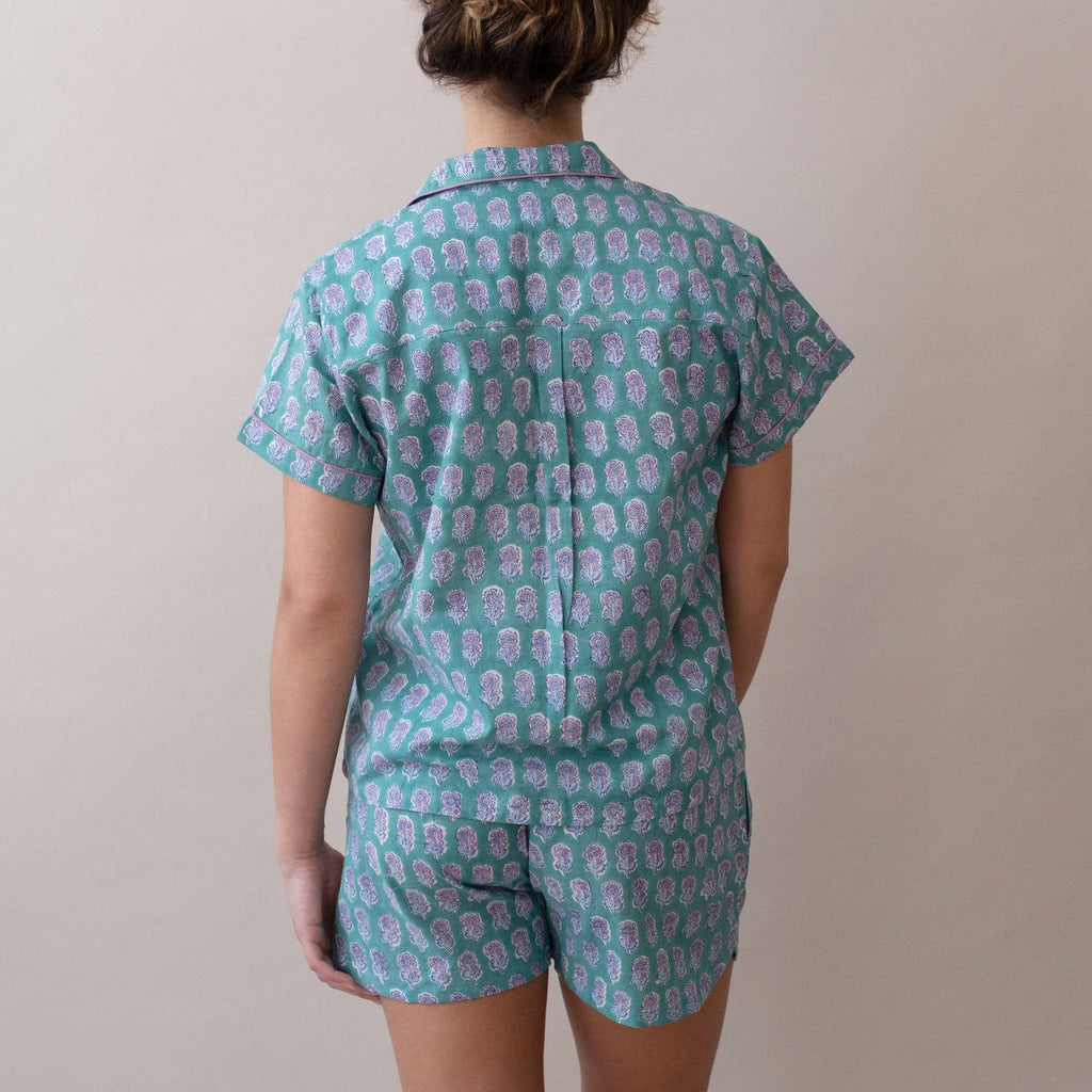 Short Sleeve/Shorts Pajama Set- Malin Clover