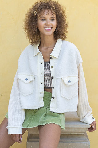 Patched Up Cropped Jacket