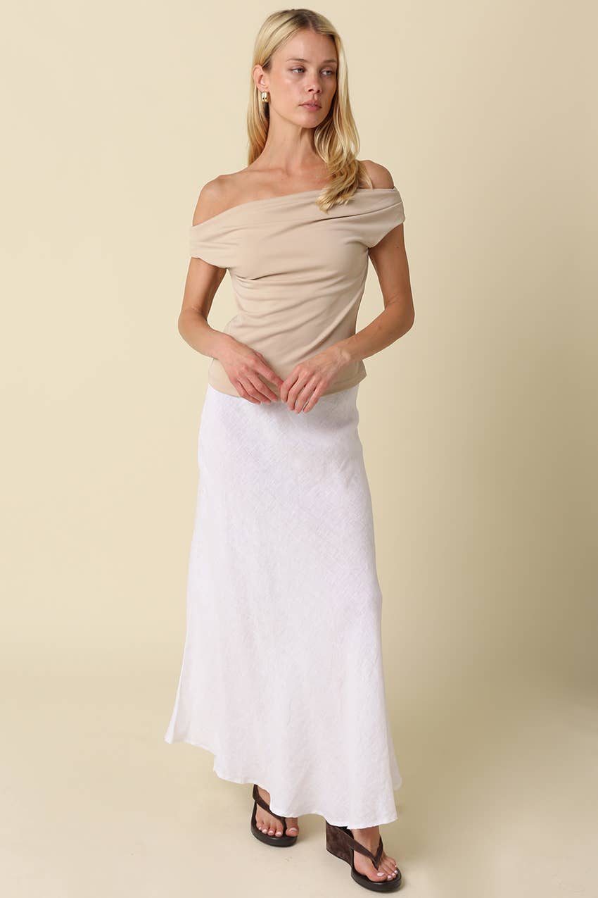 Macey Off-Shoulder Fitted Top