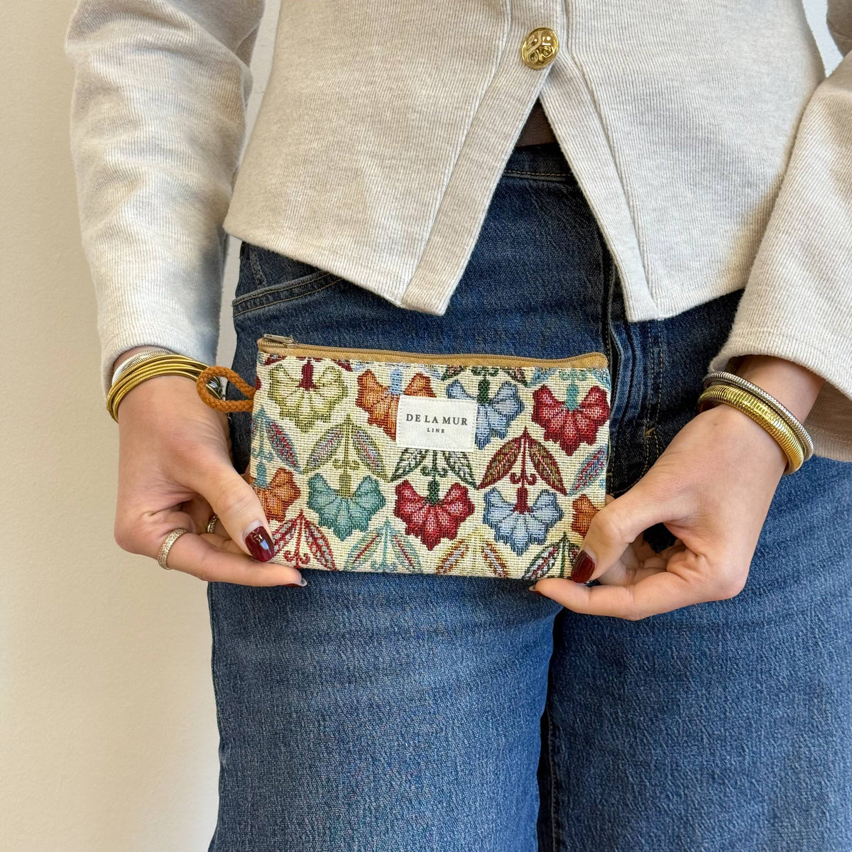 Small Makeup Bag / Coin Purse Flora
