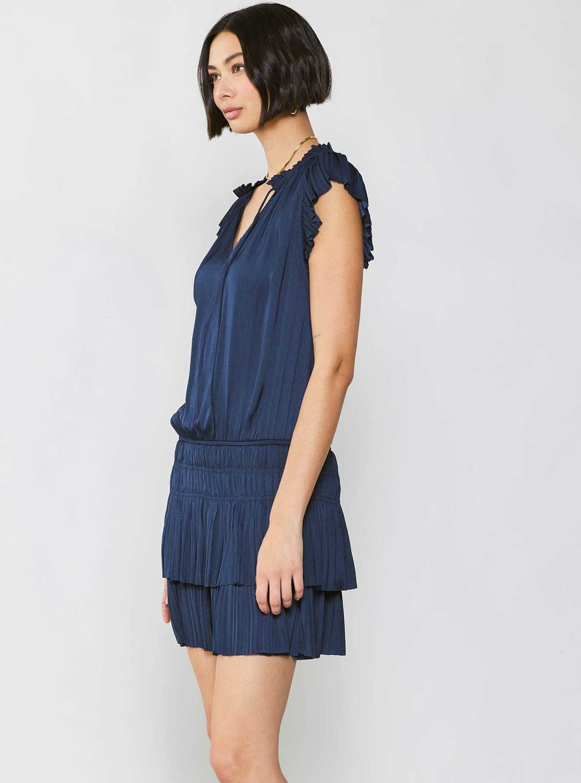 Zoey Pleated Mini Dress