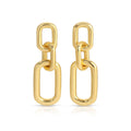Long Link Stud Earrings