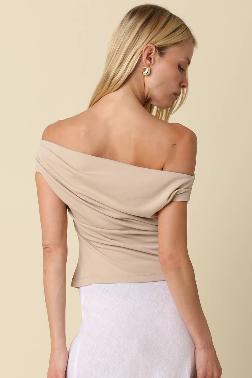 Macey Off-Shoulder Fitted Top
