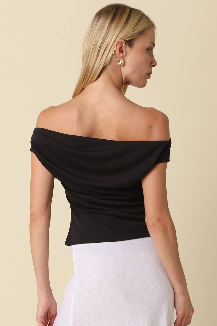 Macey Off-Shoulder Fitted Top