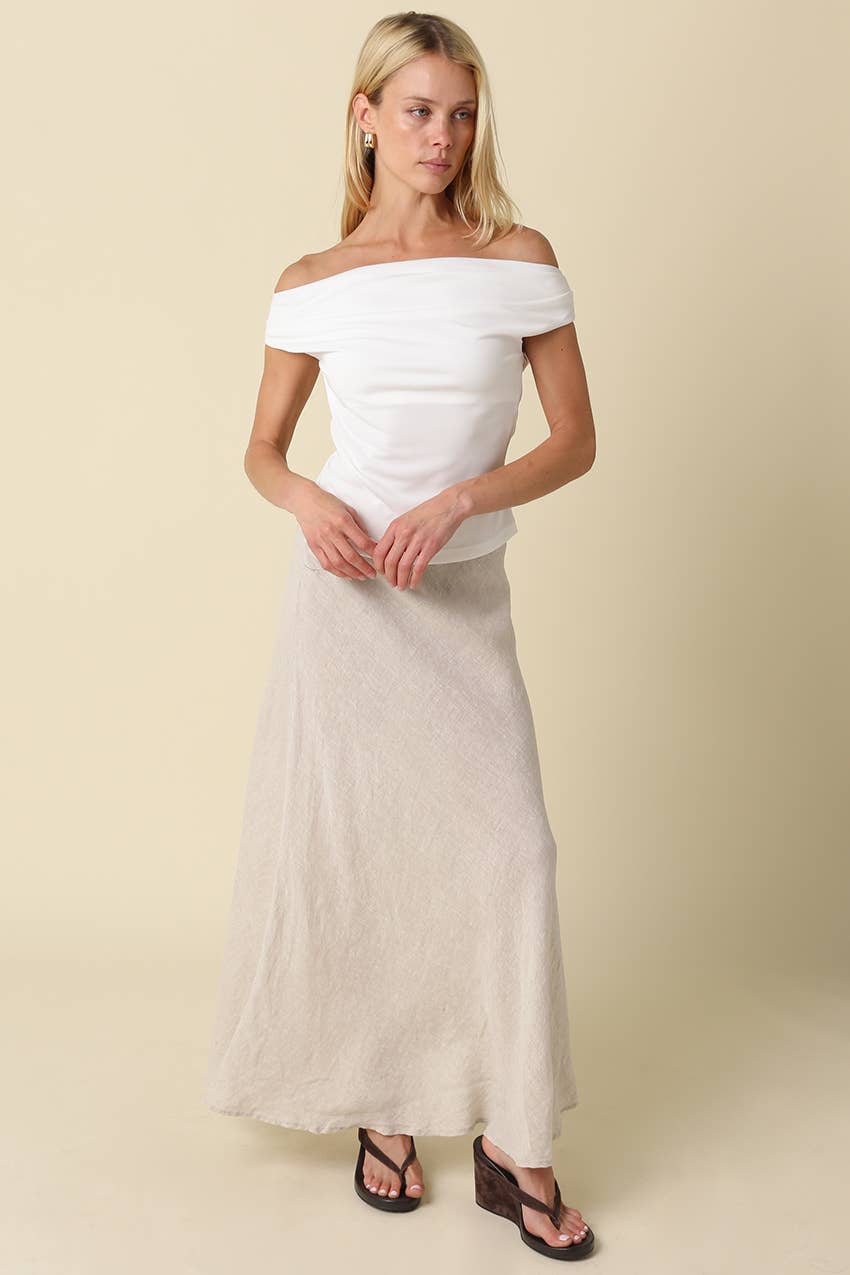 Macey Off-Shoulder Fitted Top