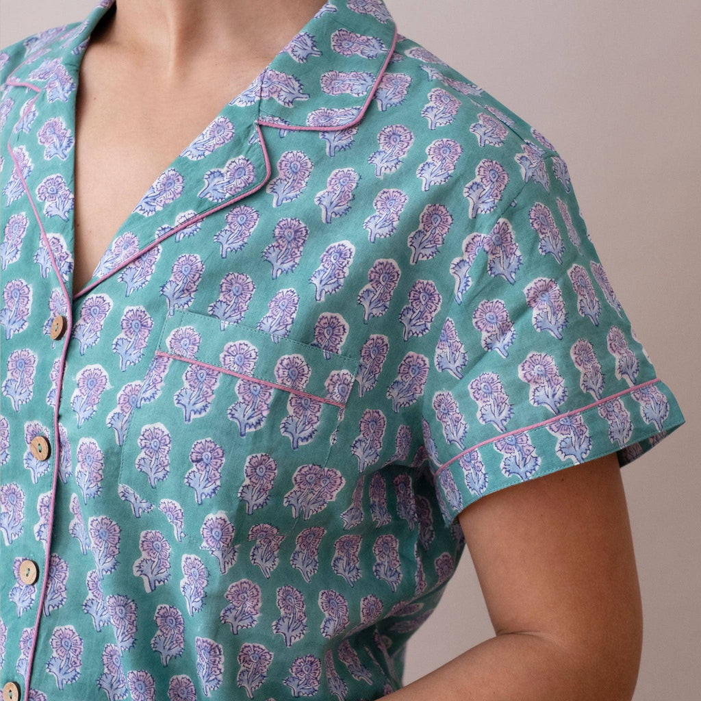 Short Sleeve/Shorts Pajama Set- Malin Clover