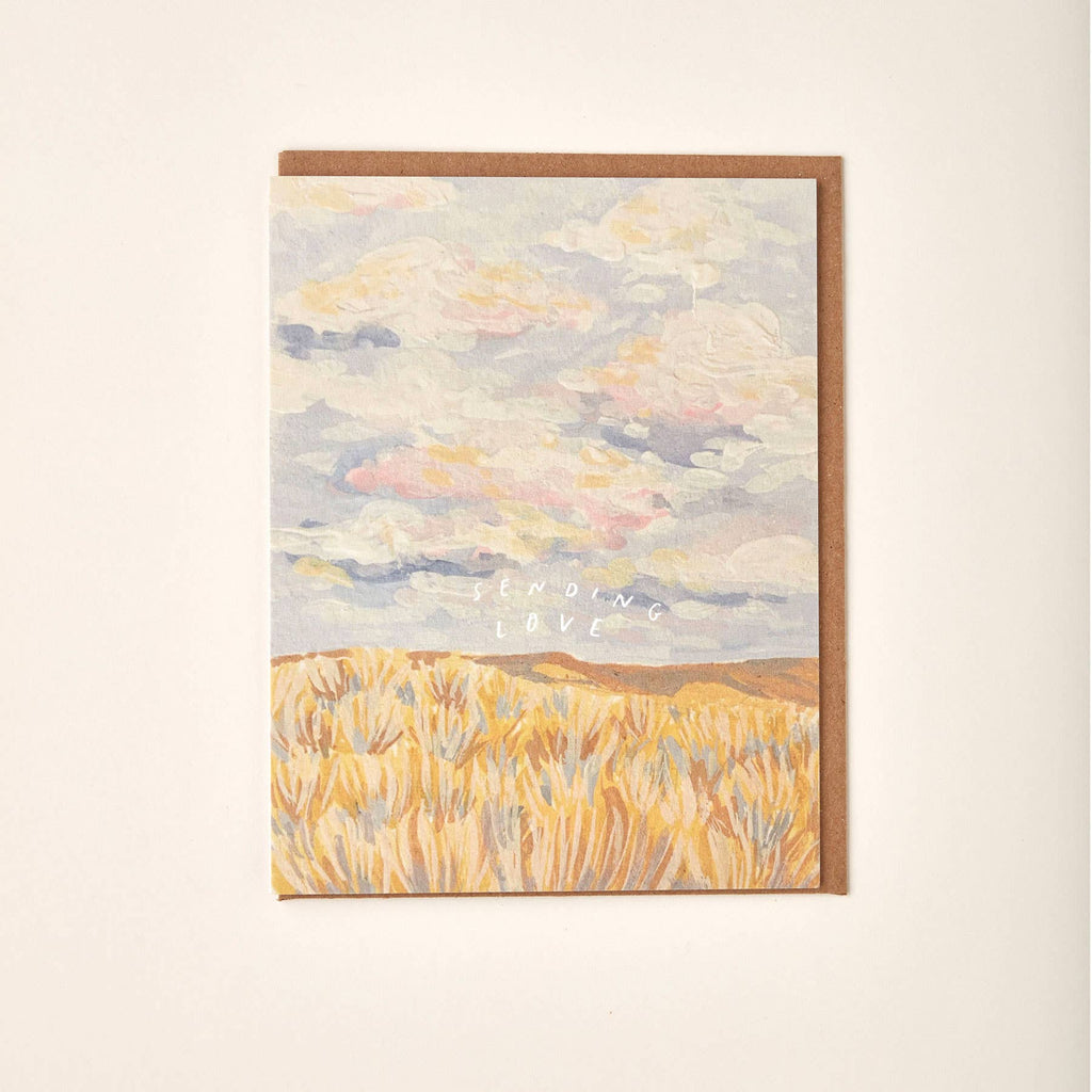 Sending Love Calm Peaceful Prairie Sympathy Greeting Card