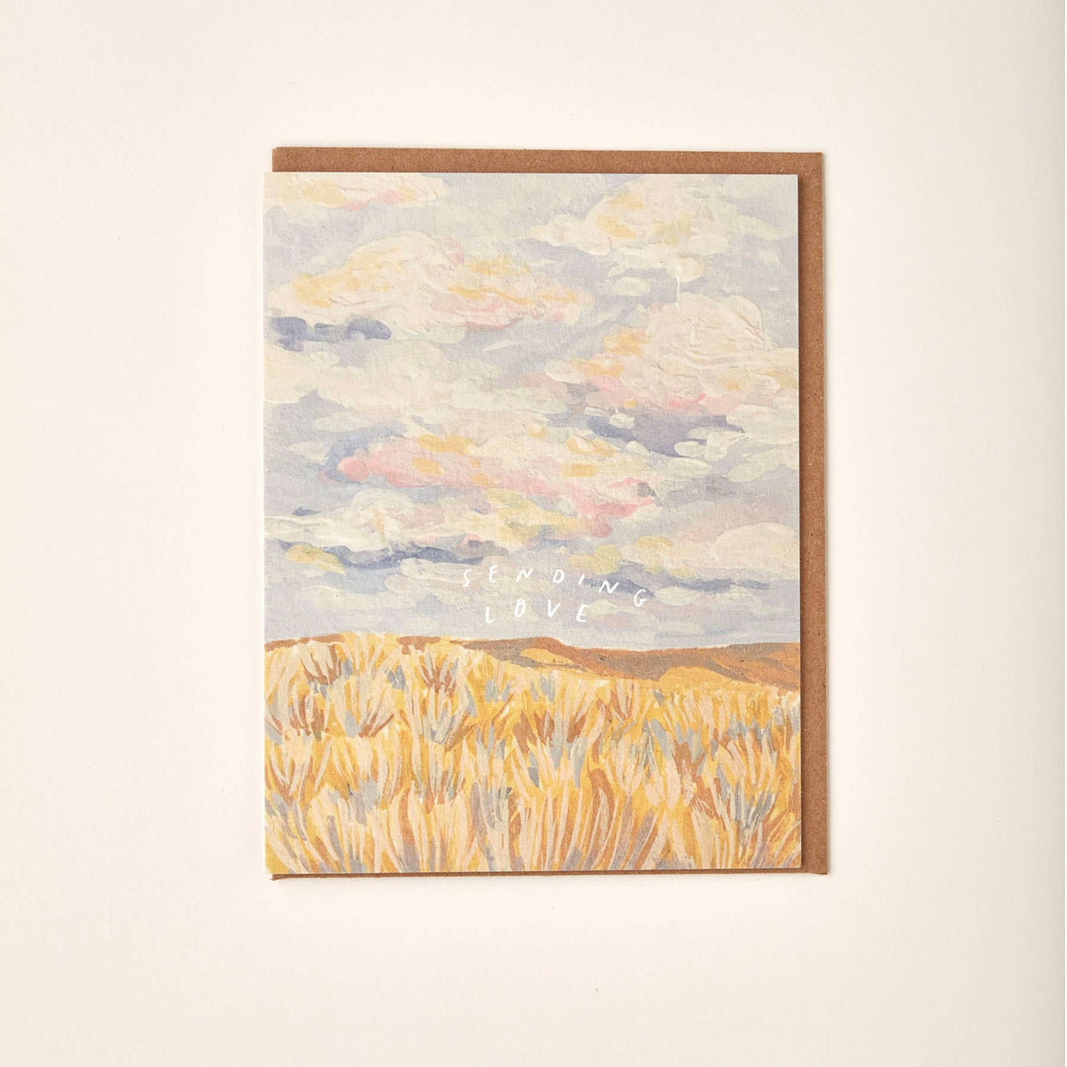 Sending Love Calm Peaceful Prairie Sympathy Greeting Card