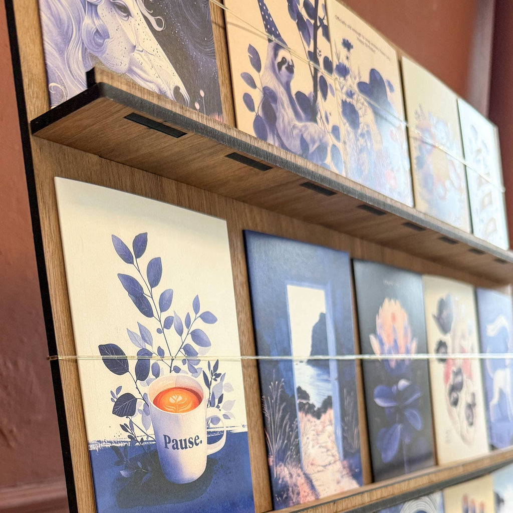 Walnut Greeting Cards Display (countertop and/or wall mount)