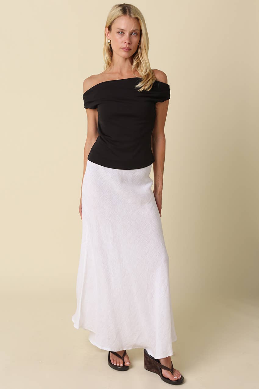 Macey Off-Shoulder Fitted Top