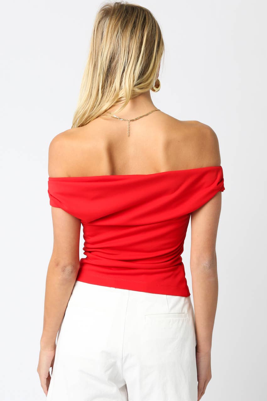 Macey Off-Shoulder Fitted Top