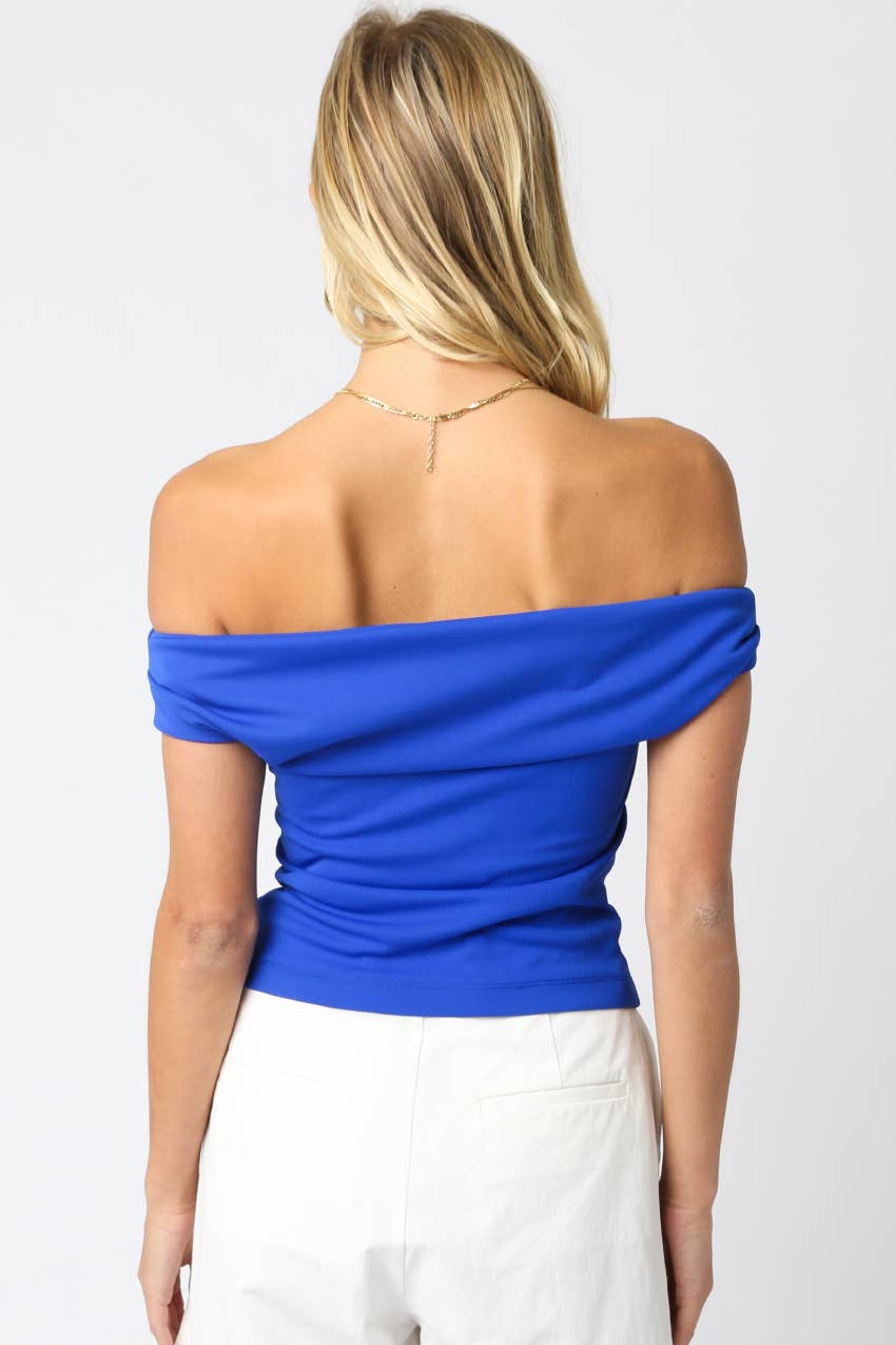 Macey Off-Shoulder Fitted Top