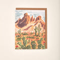 Western Desert Landscape Blank Greeting Card