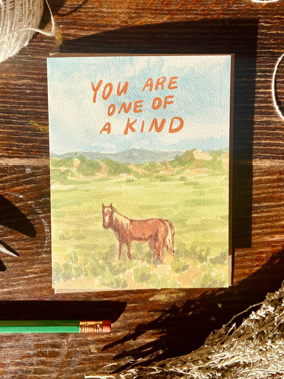 You're One of a Kind Horse Western Cowgirl Greeting Card