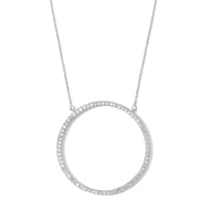 Statement Pave Circle Necklace