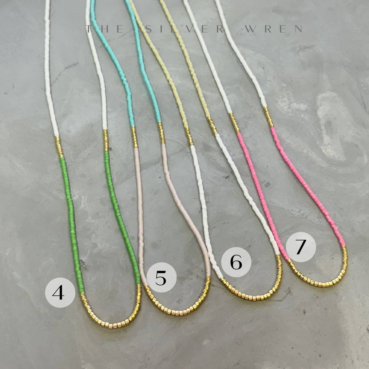 Lithe Beaded Necklace - Choose  your color