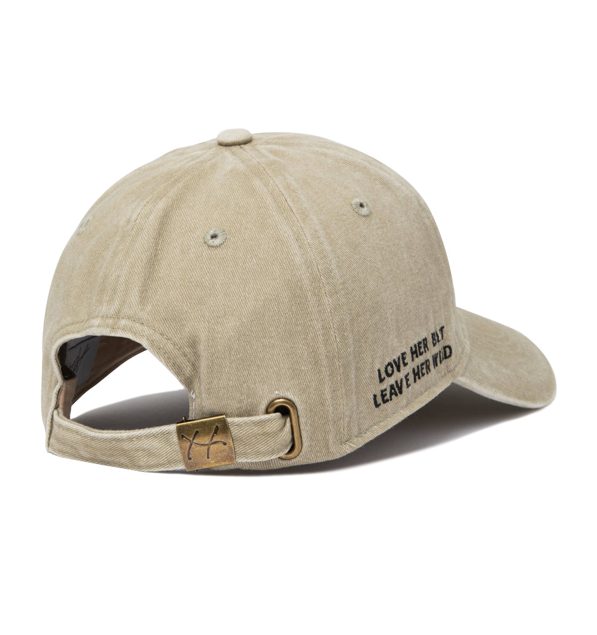 Embroidered Heart Women's Baseball Cap in Light Beige