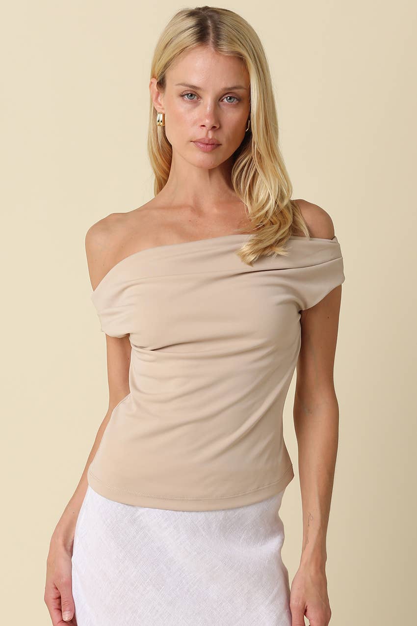 Macey Off-Shoulder Fitted Top