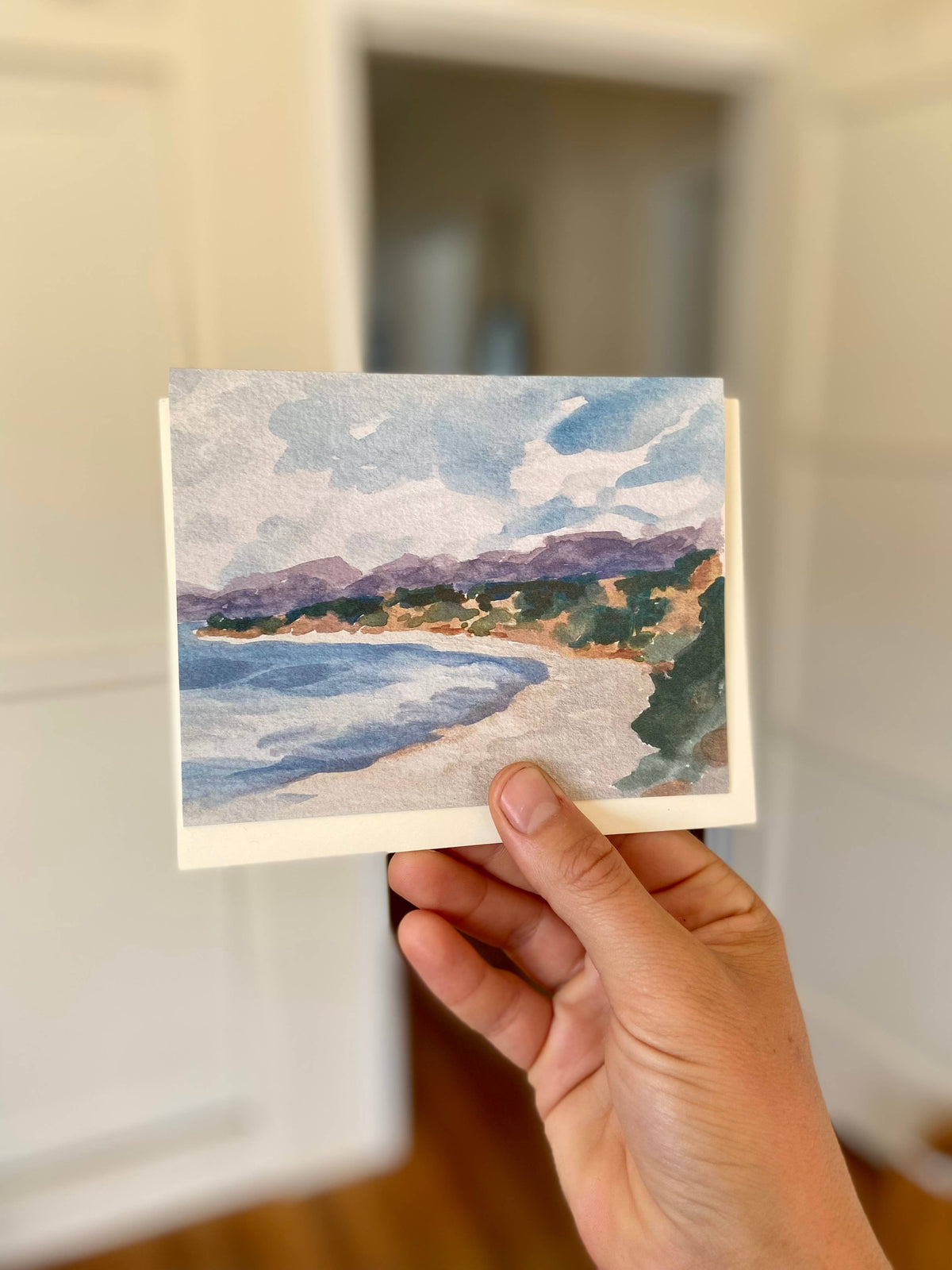 Western Coast Beach Landscape Greeting Card