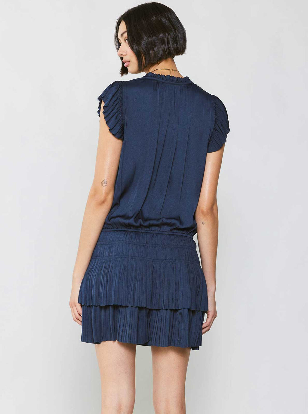 Zoey Pleated Mini Dress