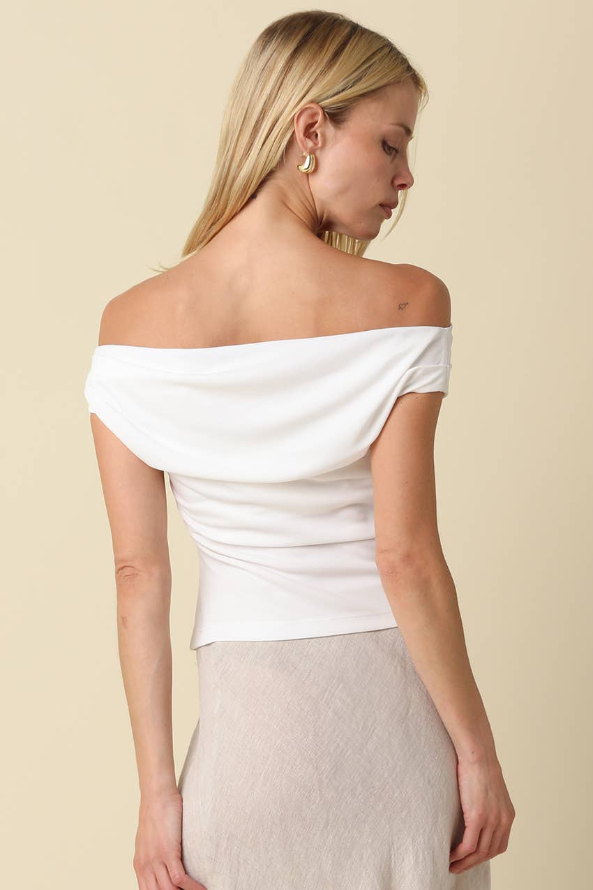 Macey Off-Shoulder Fitted Top