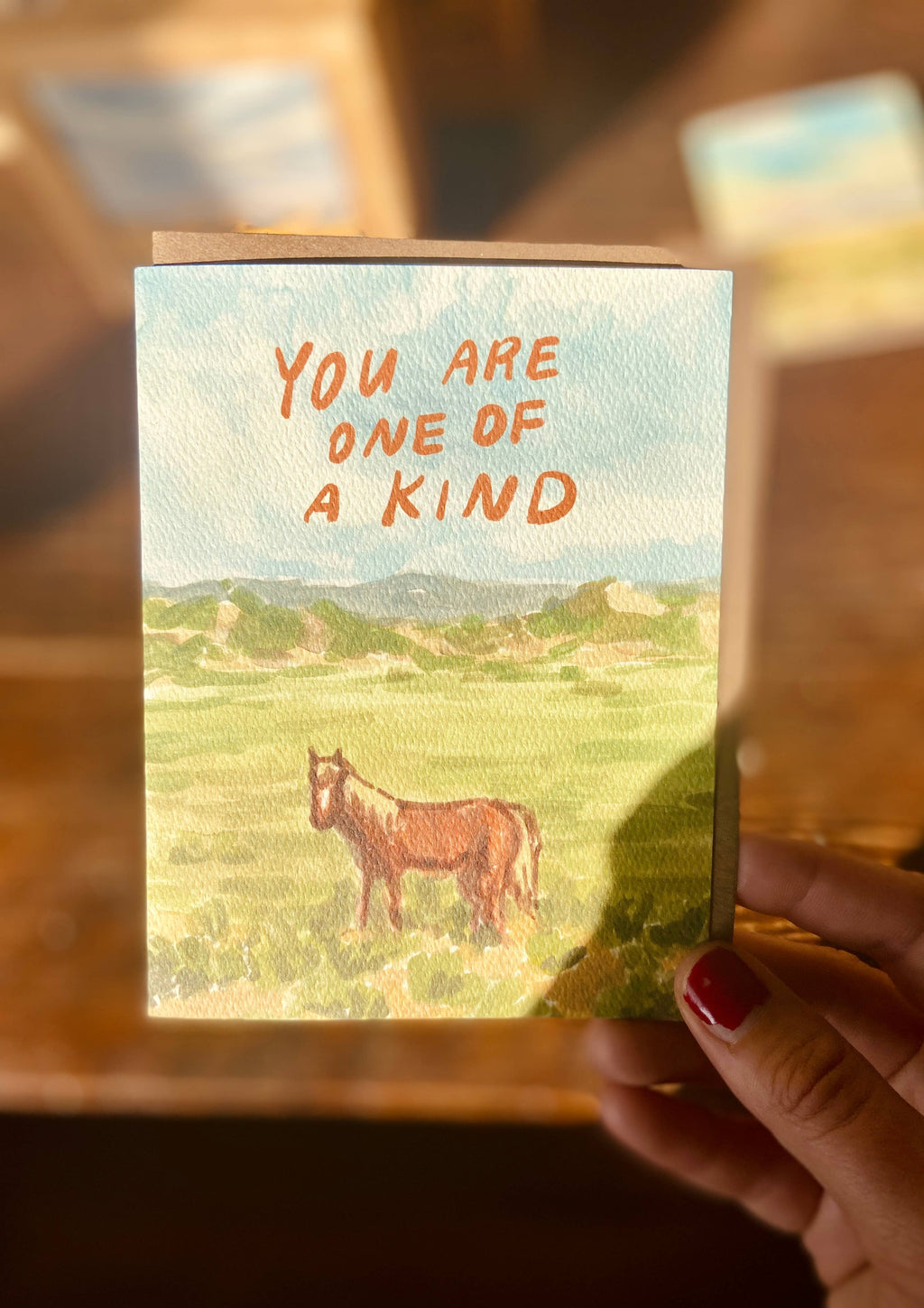 You're One of a Kind Horse Western Cowgirl Greeting Card