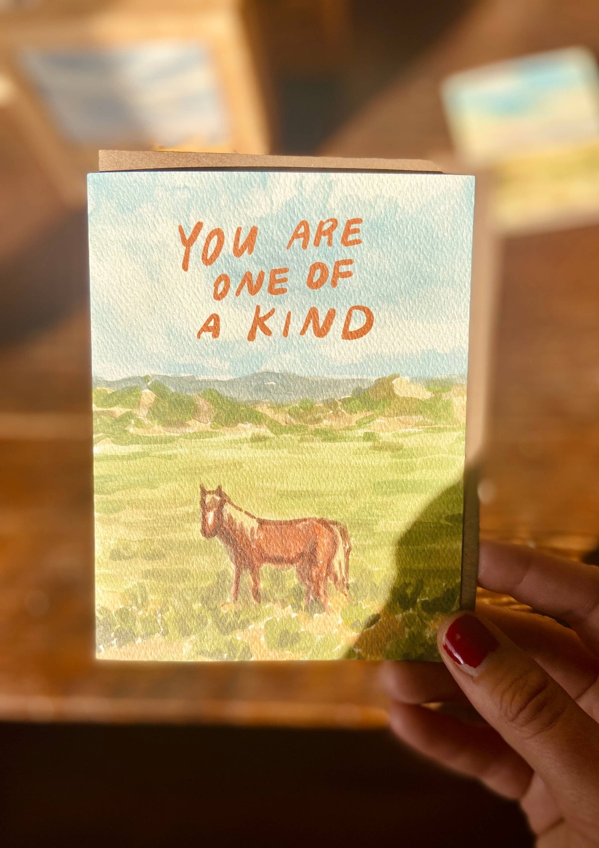 You're One of a Kind Horse Western Cowgirl Greeting Card