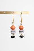 LEXE11 Vintage caramel glass cluster earrings