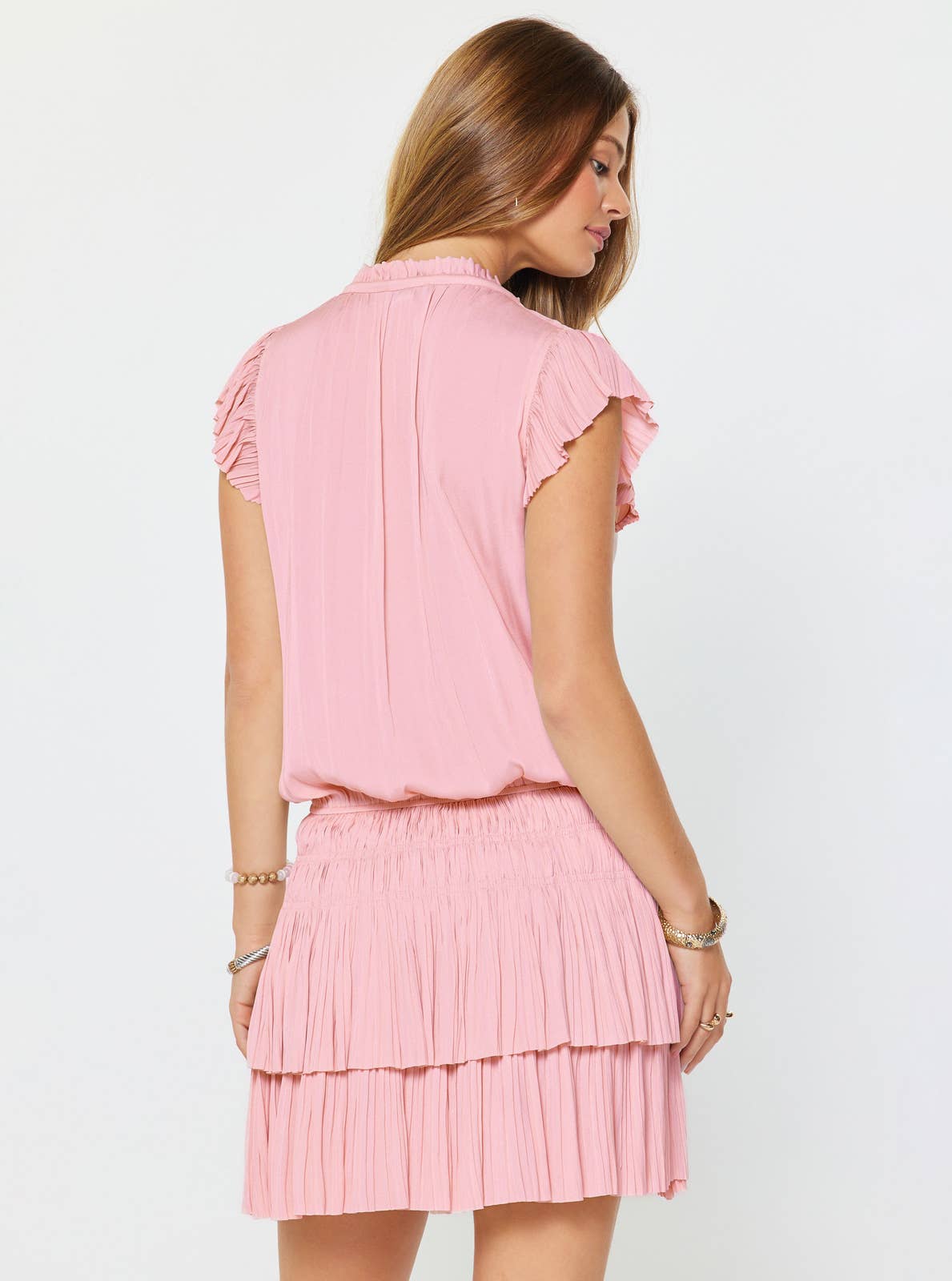 Zoey Pleated Mini Dress