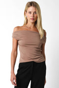 Macey Off-Shoulder Fitted Top