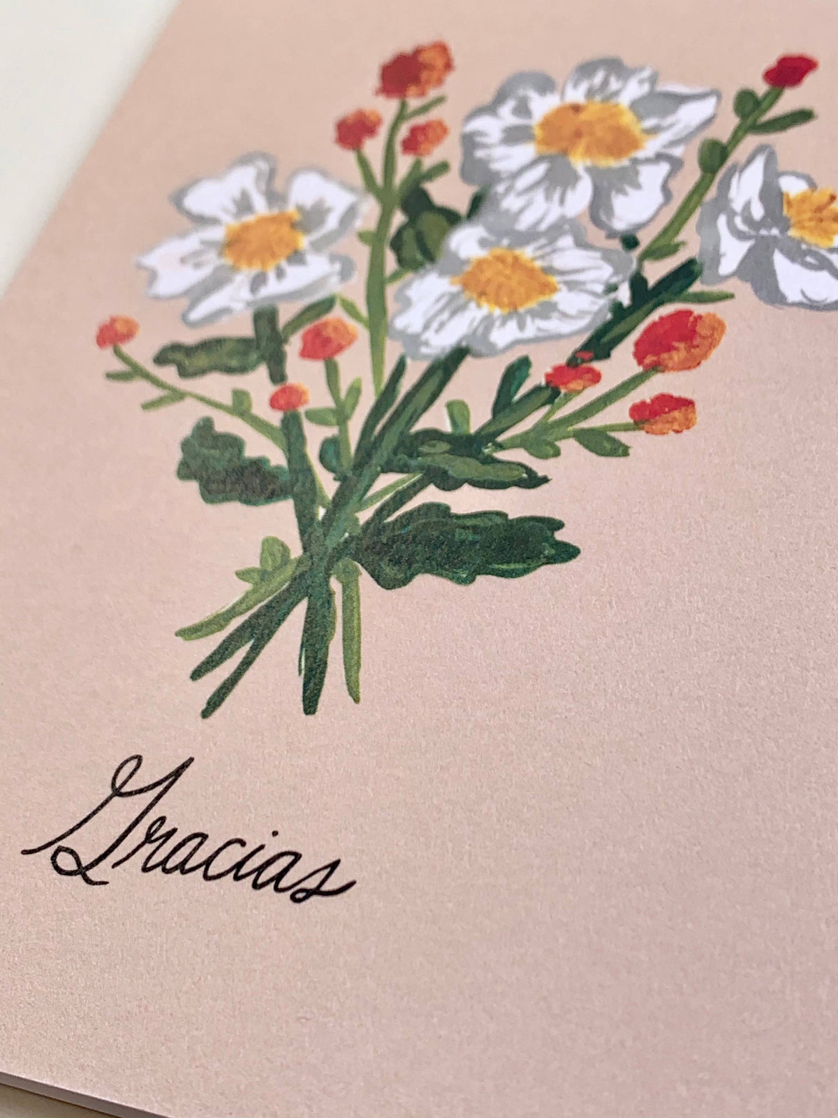 Matilija Poppy Gracias Southwestern Greeting Card