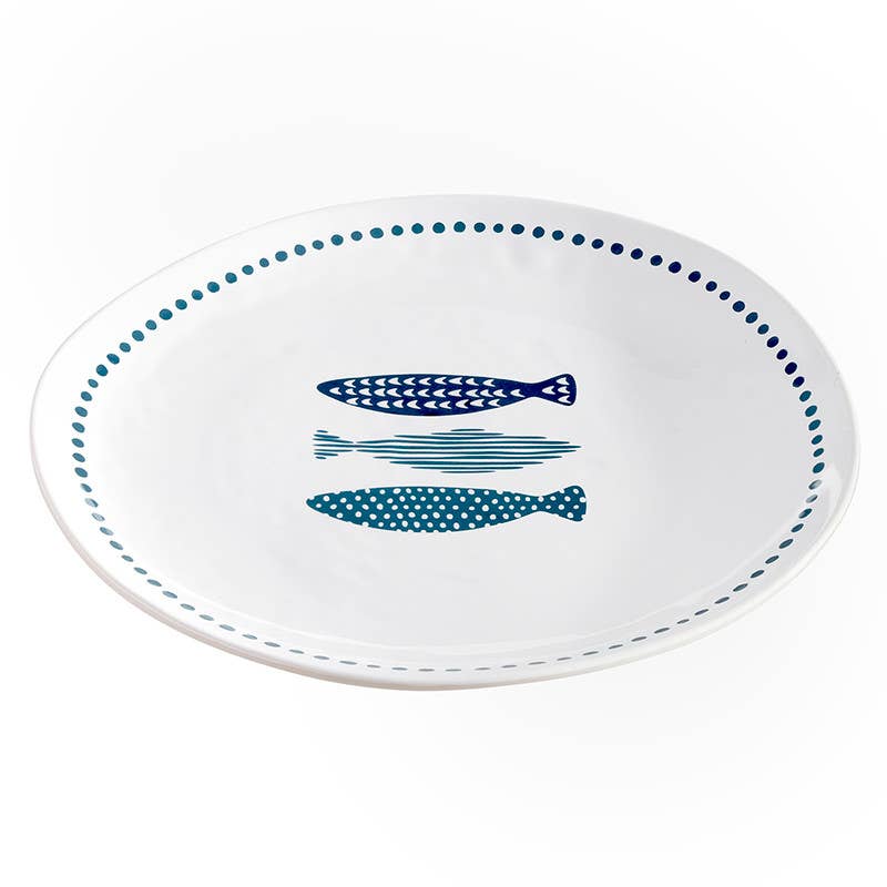 Melamine Appetizer Plate - Fish - 8.75" Dia
