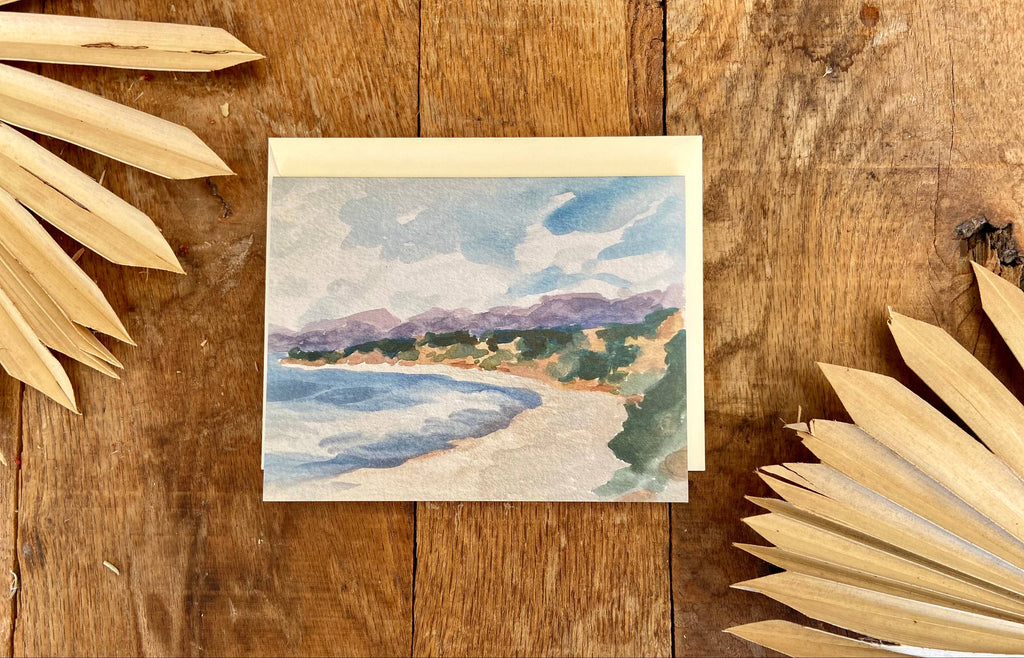 Western Coast Beach Landscape Greeting Card