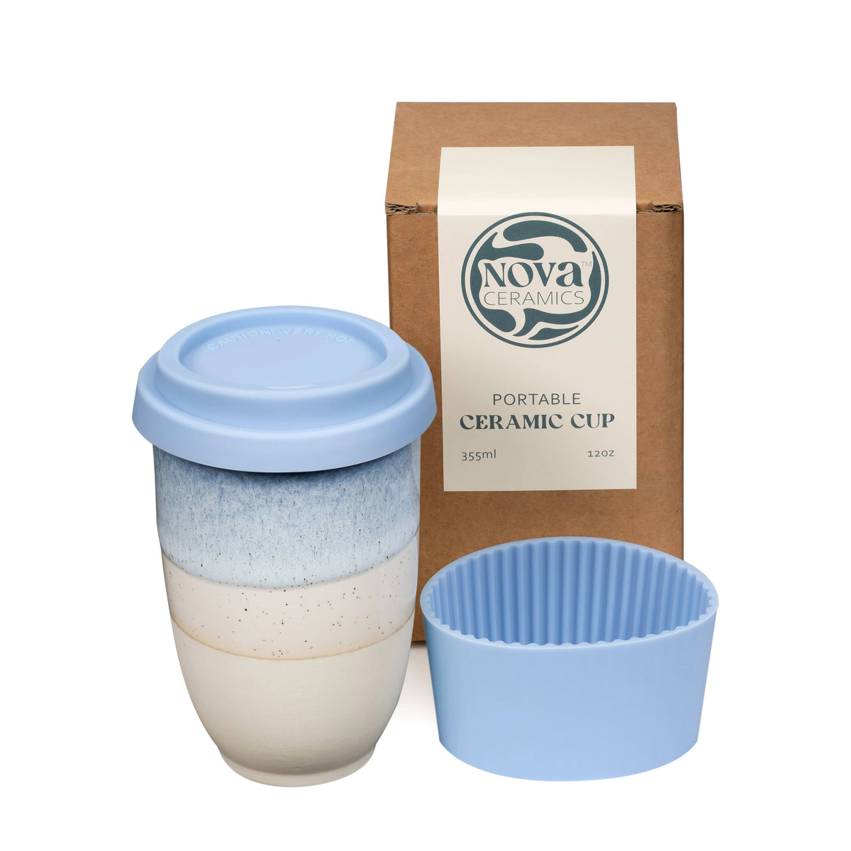 Cove Ceramic Travel Cup 12oz | Reusable Coffee Mug