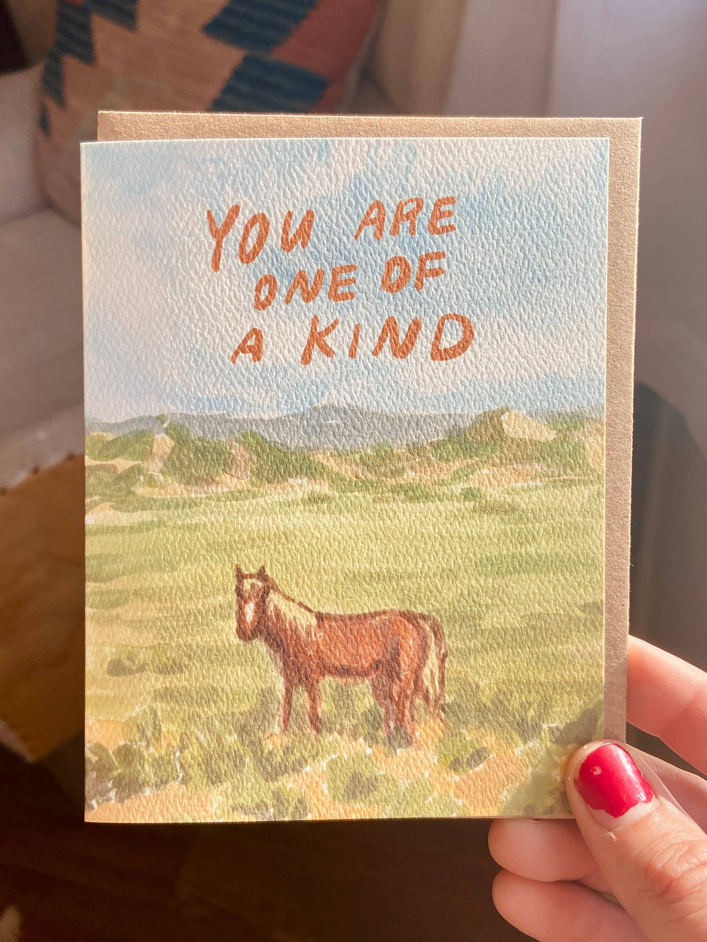 You're One of a Kind Horse Western Cowgirl Greeting Card