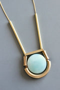 MLN128 Amazonite geometric necklace