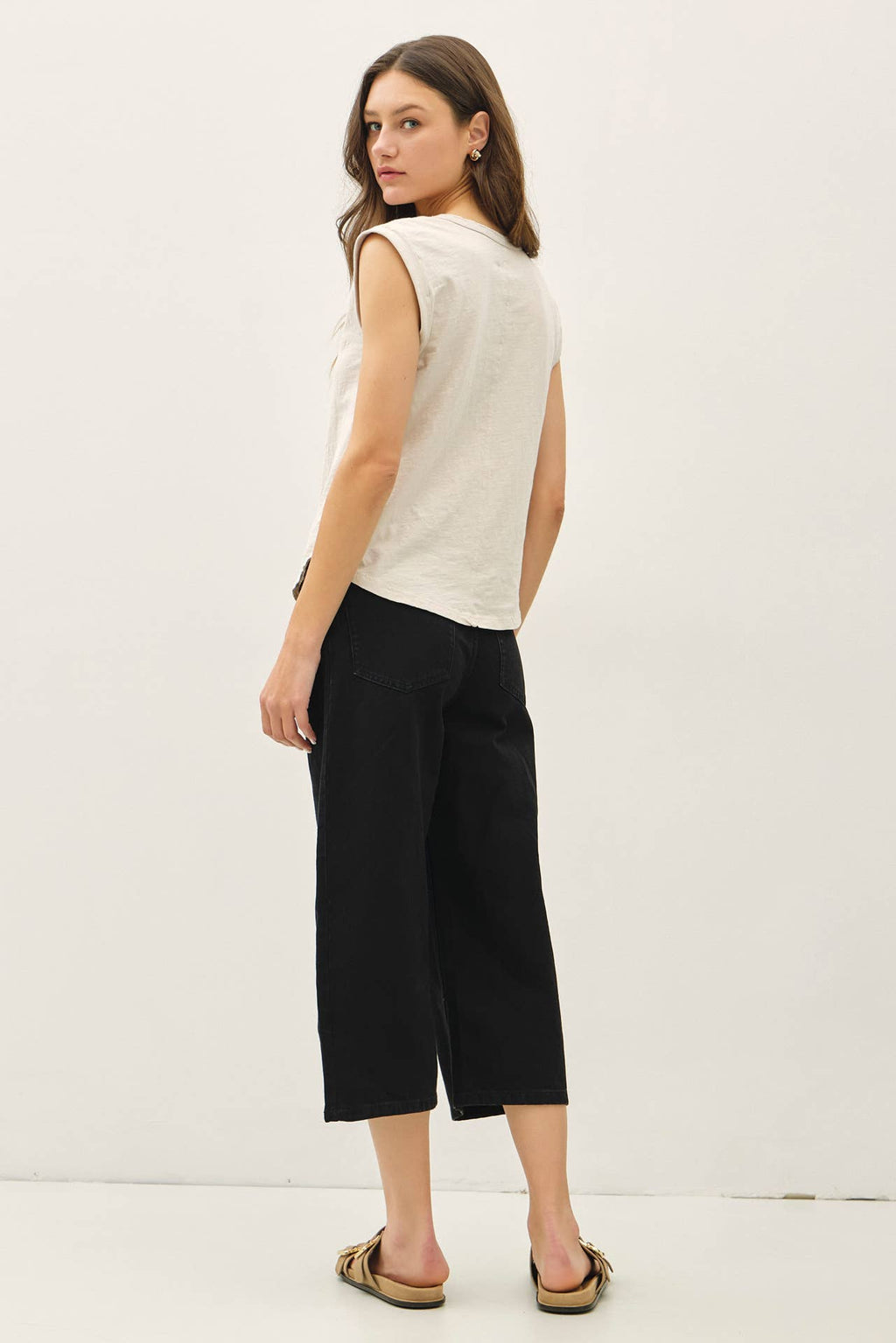 NEW SHADE-BASIC CAP SLEEVE GARMENT DYED TOP