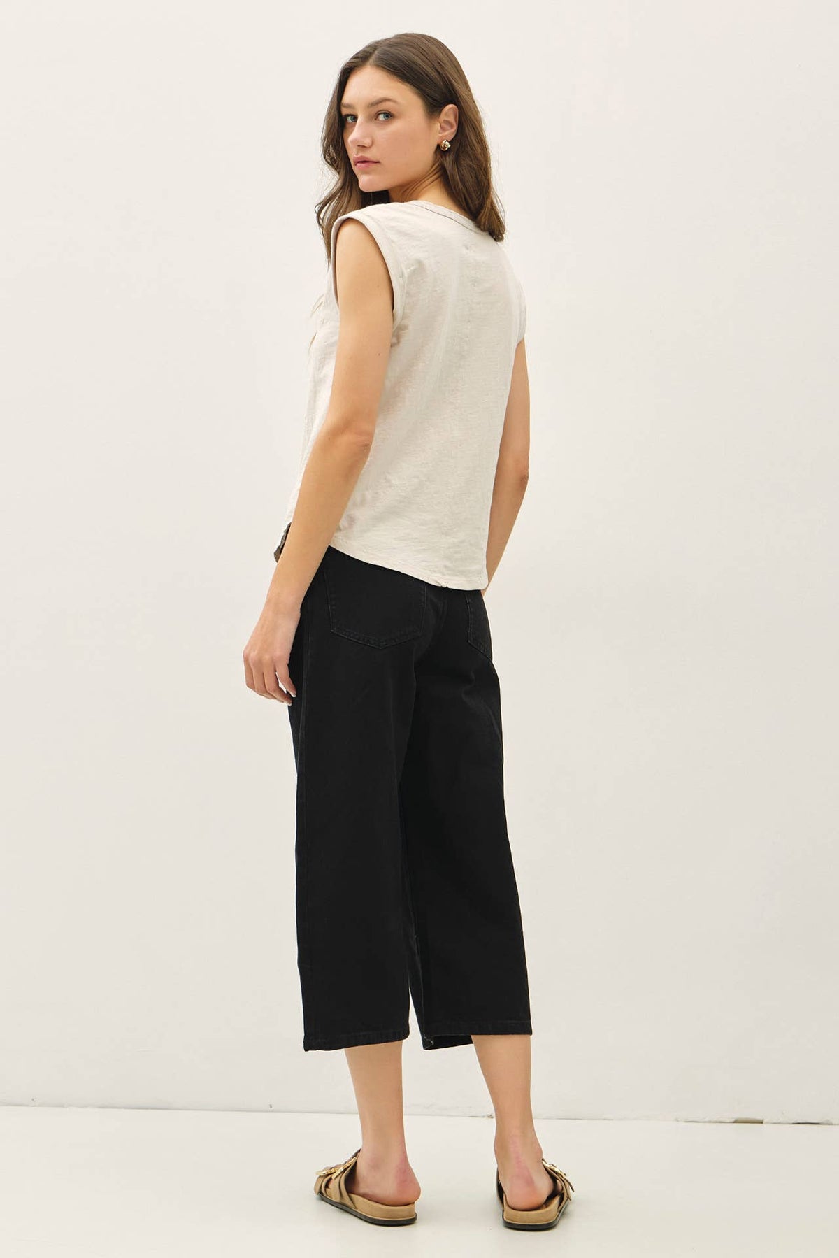 NEW SHADE-BASIC CAP SLEEVE GARMENT DYED TOP
