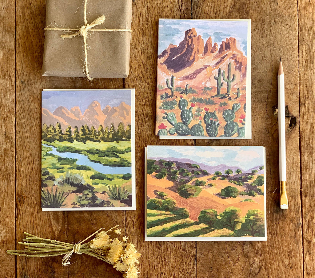 Western Mountain Pasture Landscape Nature Card