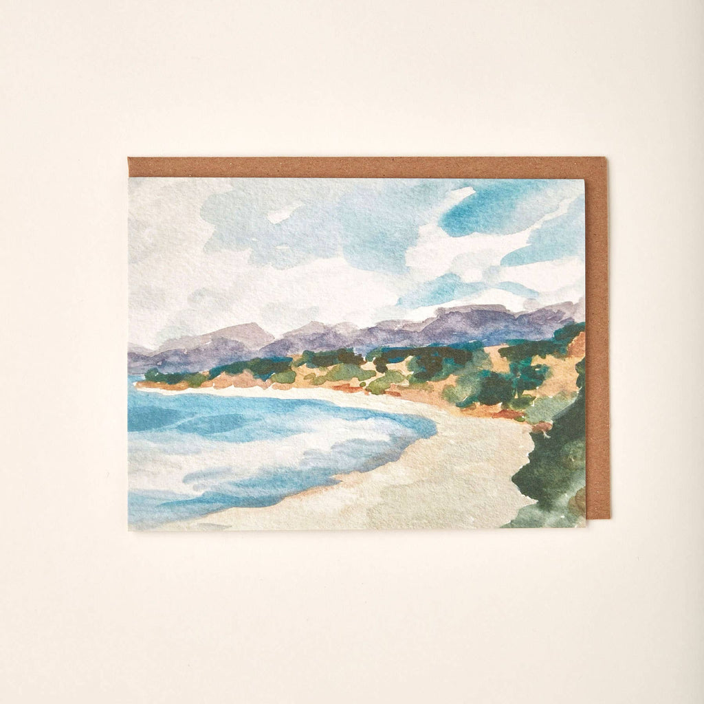 Western Coast Beach Landscape Greeting Card