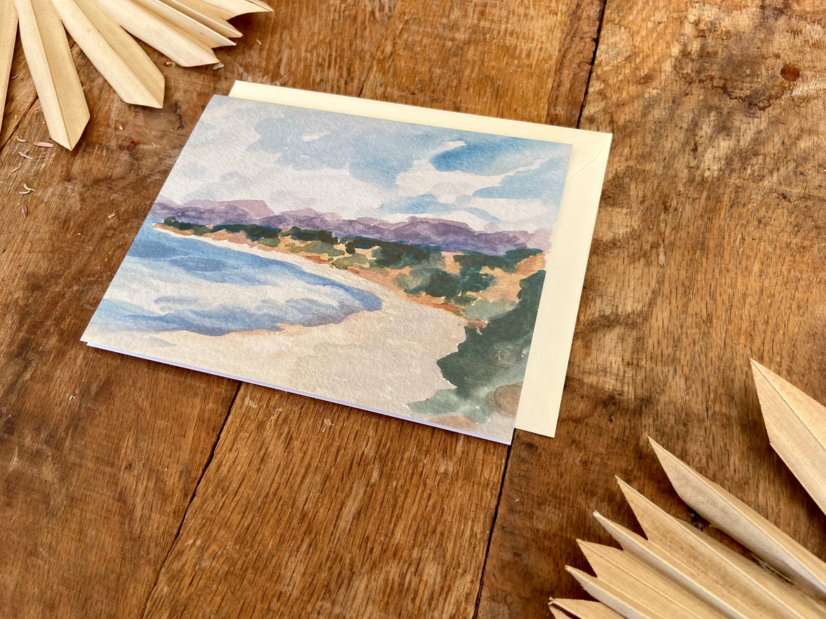 Western Coast Beach Landscape Greeting Card