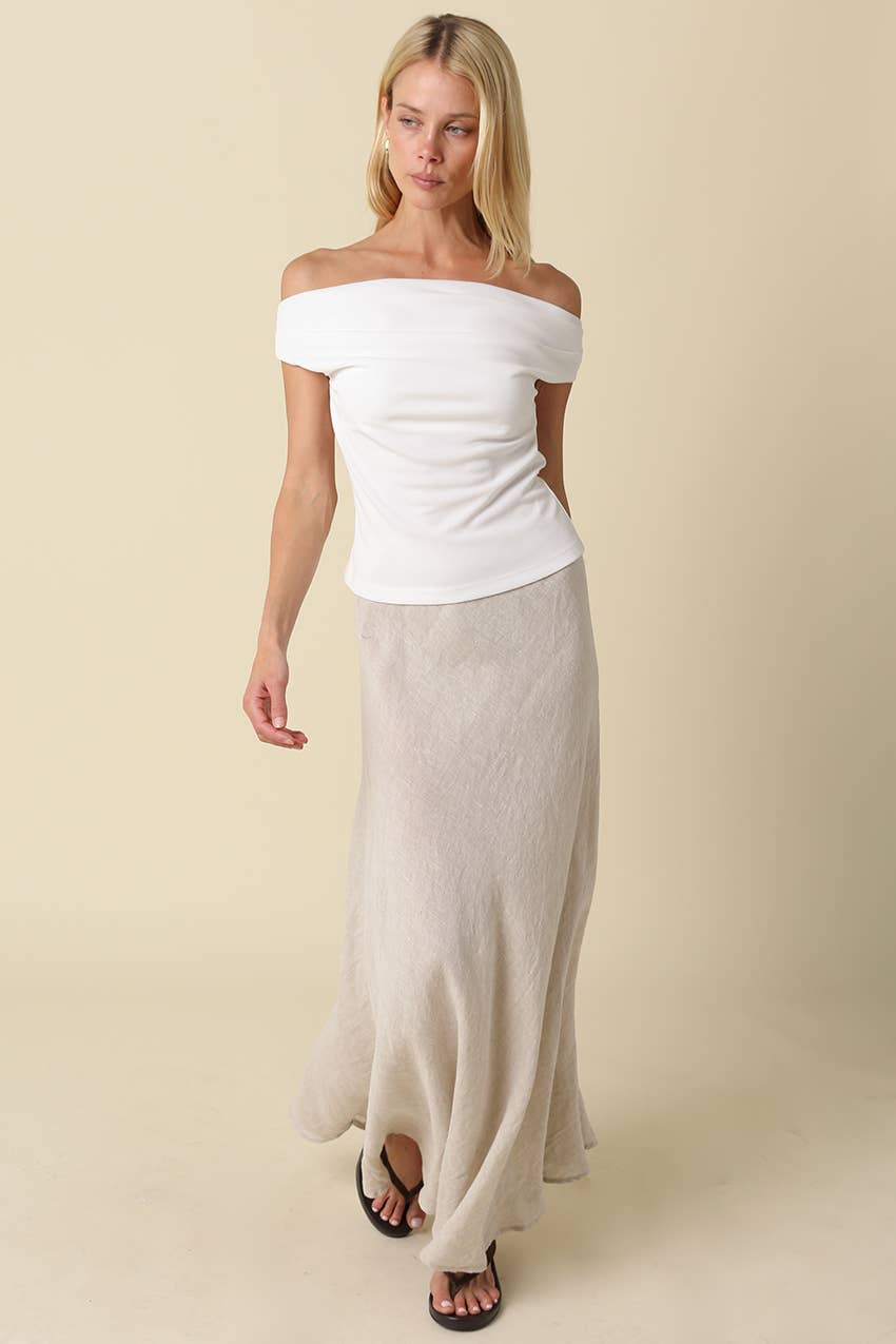 Macey Off-Shoulder Fitted Top