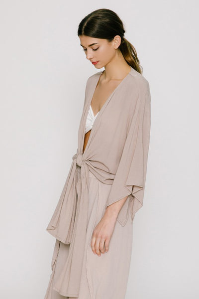 Ellen Kimono Cardigan available in Stone Ivory Denim Blue and Black